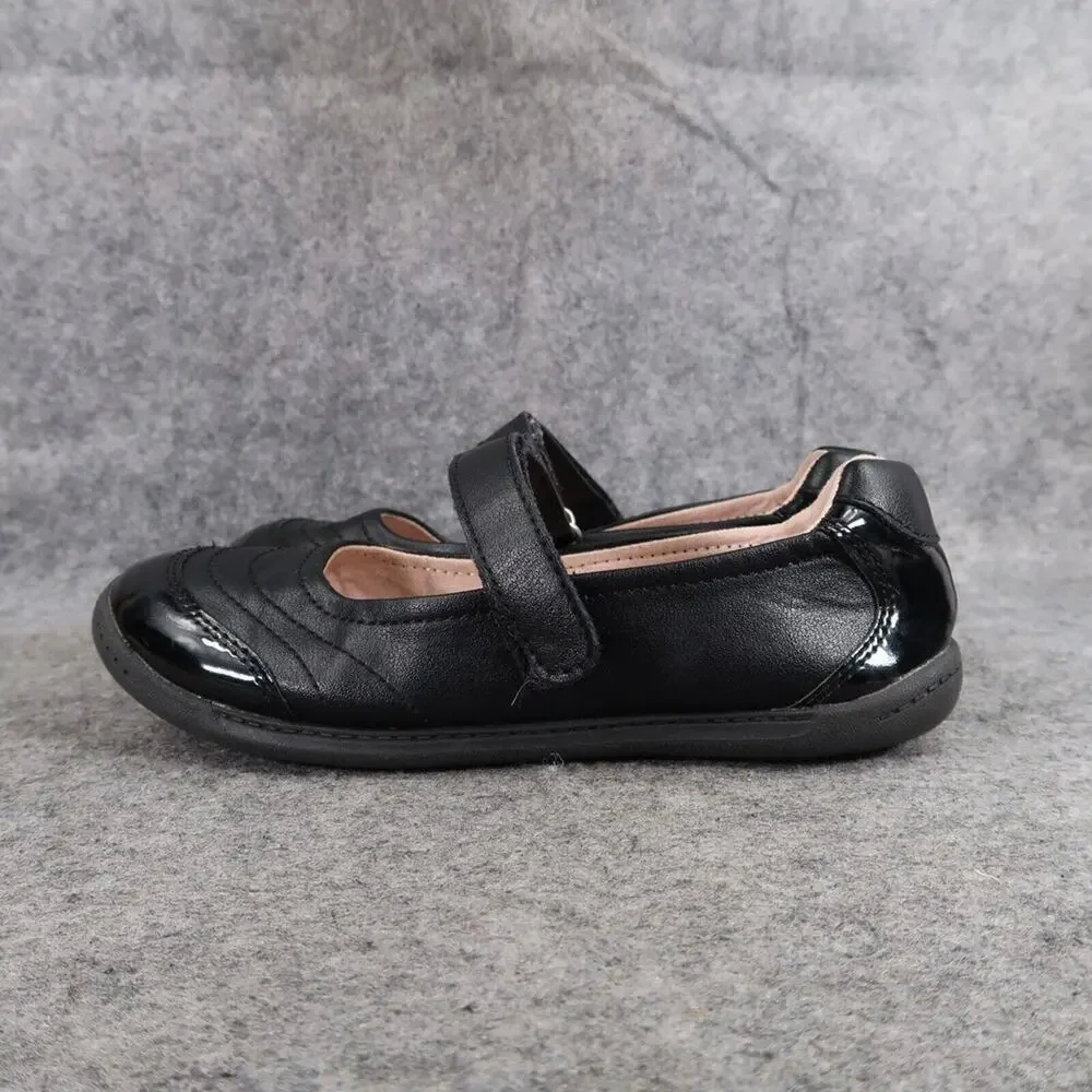 Olive & Edie Shoes Girls 1 Mary Jane Francis Classic Black Adjustable Strap Flat